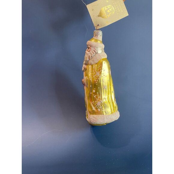 Patricia Breen Santa of the North Citrine Blown Glass Ornament 6.25" w/Tag 1997 - Picture 5 of 6